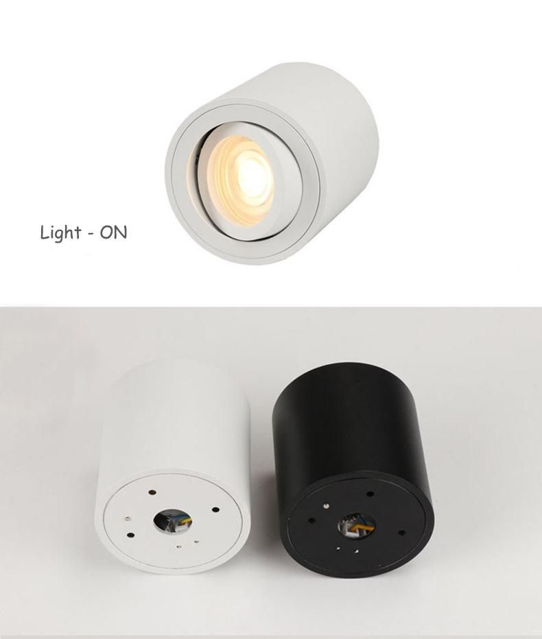 Super Bright 120lm/W Diameter 80mm Surface Mounted COB LED Downlight for Shop Hotel Home