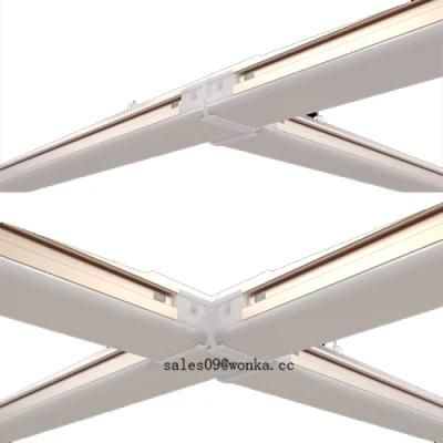 Aluminum LED Linear Pendant Light Fixture for Office Lighting Bluetooth Dimmable