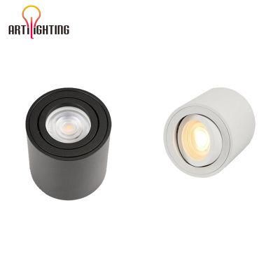 Round White Black Rotatable 5W 7W 10W LED Ceiling Spot Light Surface Mounted Ceiling Downlight