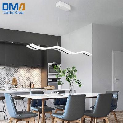 Modern Pop Dimmable Hanging Adjustable Acrylic Light Wave LED Pendant Lamp