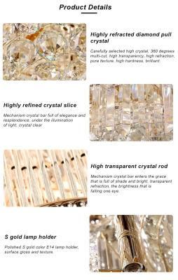 Luxury Glass Crystal Chandelier LED Decoration Home Lights for Ceiling