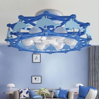 2022 New Home Modern Ceiling Lamp Room Bedroom Nursery Dolphin LED Lights for Children