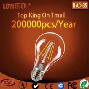 A60 110V E27 4W/6W/8W LED Filament Bulb Clear Glass LED Lighting Bulb