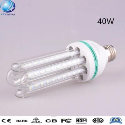 40W E27 5u Highlight Clear Milky Glass U Shape LED Energy Saving Lamp