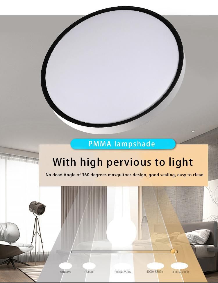 Super Slim Design Metalwatt Semi Ceiling Light