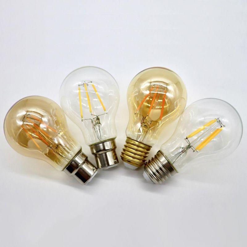 China Factory Price LED Edison Filament Bulb Light 4W/6W/8W/10W Vintage LED Lamp 1800K-6500K Amber Clear Glass Bulb for Indoor LED Lightings with CE RoHS ERP