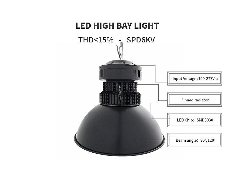 Wholesale 2-5years Warranty Excellent Chips High Performance&Brightness Aluminium 100-130lm/W 50-200W LED High Bay Light (CS-QPG)