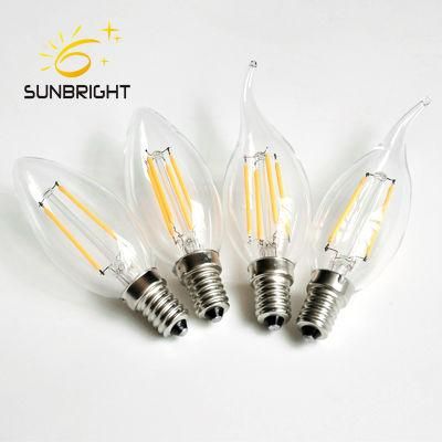 Popular Warm White A60 3W 6W LED Filament Bulb with Ce Approved