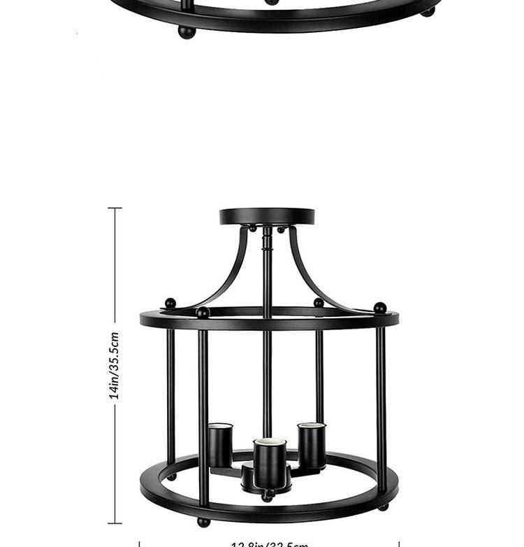 American Style Ceiling Lamp Retro Industrial Style Wrought Iron Dining Room Bedroom Ceiling Lamp