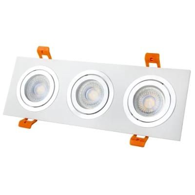 2020 Hot Sales Commercial LED Downlight Recessed Triple Head Spotlight LED Lamp for Hotel Decoration