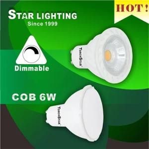38 Degree Beam Angle Dimmable 6W COB GU10 LED Spotlight