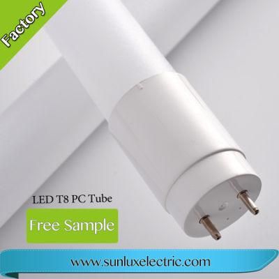 China Glass Tube T8 LED Tube Light 18W 1600lm 3000-6500K IC Driver IP20 G13 320degree with CE Approved