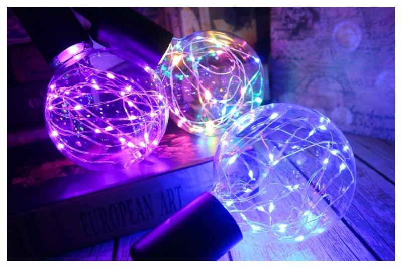 LED Edison String Light Bulb E27 110V 220V G95 Colorful RGB Lighting Copper Wire Bulb Home Decor Holiday Night Light Lampled Edison String Light Bulb E27 110V