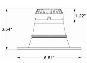 Ceiling Light 4 Inch 120V Dimmable 8/10W /Deep Baffle Retrofit Kit