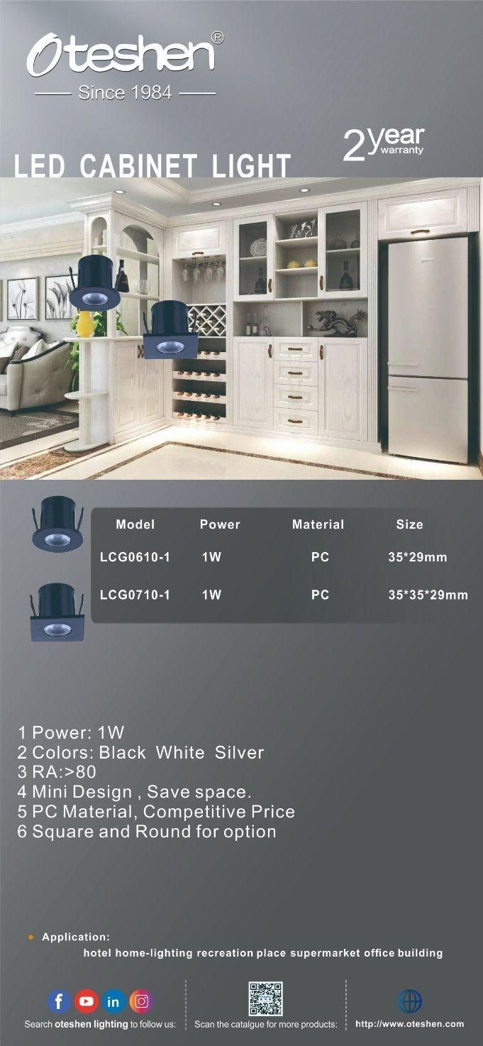 Mini LED Light for Furniture Lighting Recessed Mounted Cabinet Light