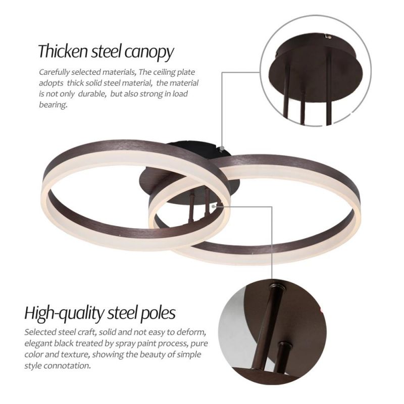 Masivel Circle Simple Home Decor Metal Nordic LED Ceiling Light