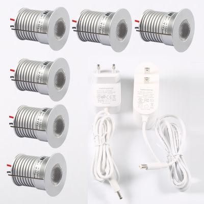 3W 110V Mini Cabinet Lighting CREE COB LED Down Light with Us Driver Adapter