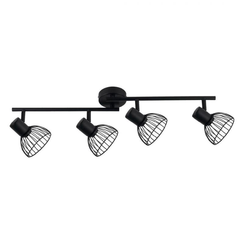 Classic Metal Iron Spot Light E14 Bulb 2/3/4 Heads Decorative Track Home Ceiling Lighting
