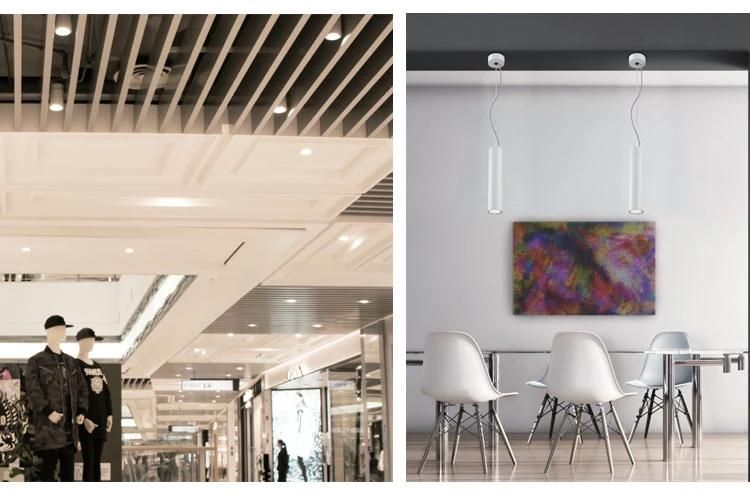 Modern Bar Pendant Light Linear Aluminum Black Decorative Ceiling Hanging Lamp Commercial LED Pendant Light
