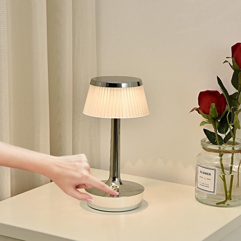 Acrylic LED Light Touch Dimmable Batterymodern Creative PMMA Home Decor LED Cordless Table Lamp Restaurant Rechargeable Lamps with CCT and Brightness Adjustable