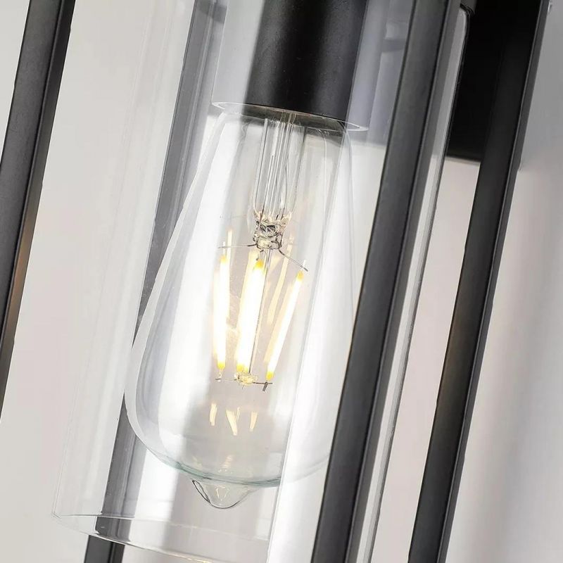 Industrial Retro Wrought Iron Glass Box Outdoor Restaurant Nordic Creative Bar Aisle Loft Wall Lamp