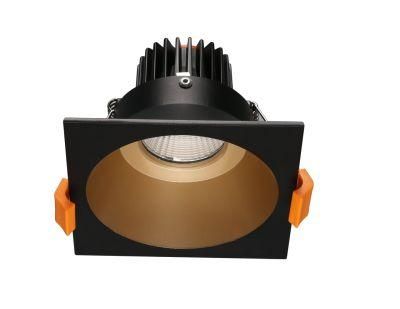 Black Golden Square LED Downlight Mounting Ring COB LED Downlight Module