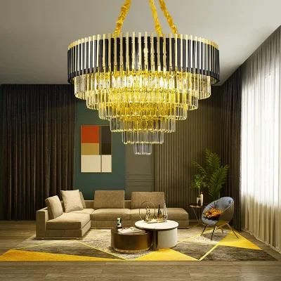 Dafangzhou Light China Brown Chandelier Factory LED Pendant Light Chrome Frame Material Pendant Lamp Applied in Balcony