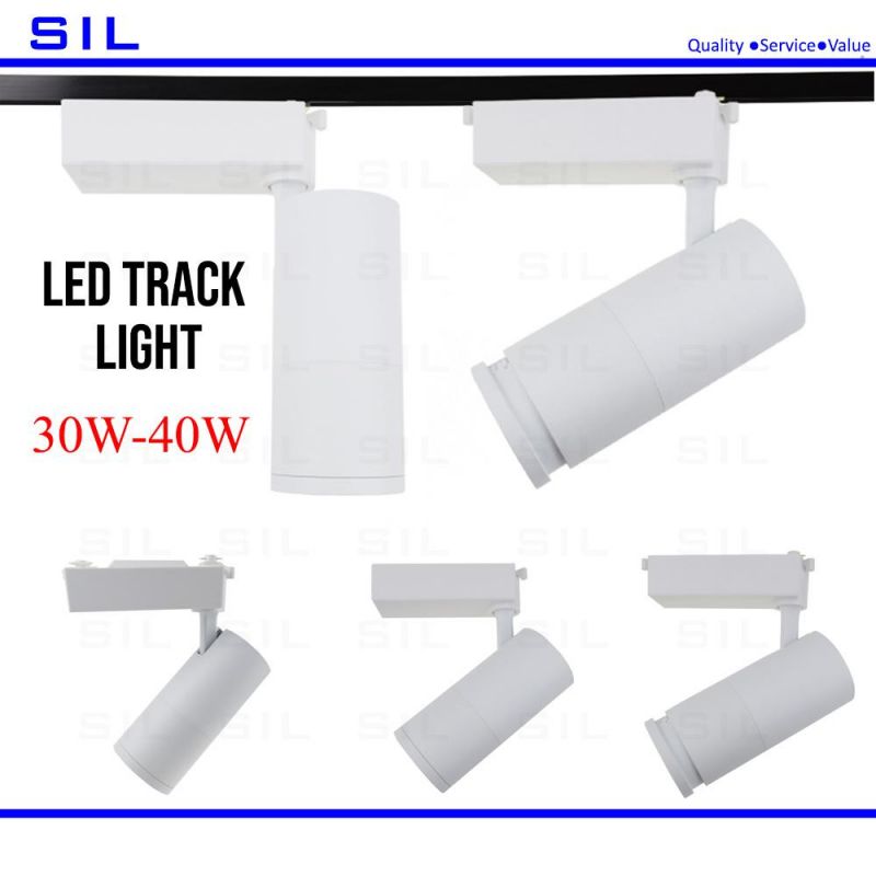 Sil Manufacturer LED Track Light Shop Store Spot-It Commercial Rail Lighting Tracks COB Lamp 40W LED Dali LED Light Spot Track LED Track Lights