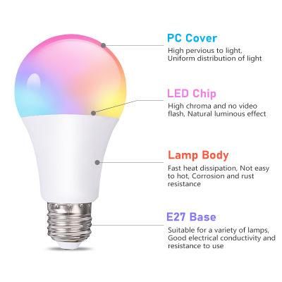 9W A60 Smart LED Bulb Through WiFi APP Control