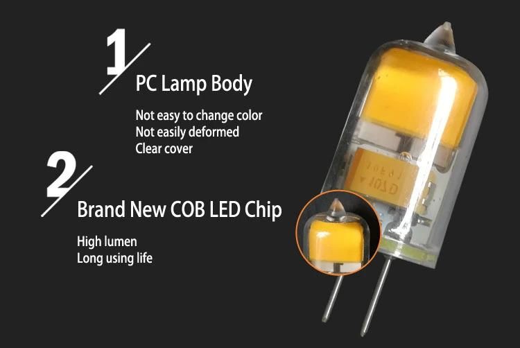 12V 2W G4 Capsule LED Mini Bulb 1208COB LED Light for Chandelier