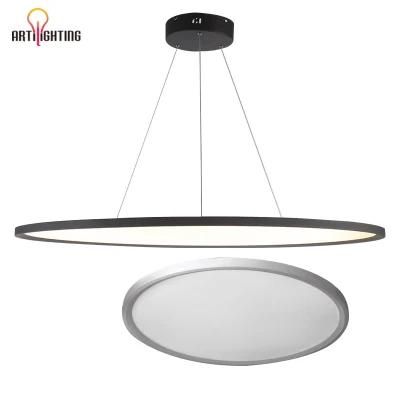 Europe Modern Lamp Triproof Surface Mounted Hanging Indoor Suspended LED Ceiling Light with Super Round 120cm 100cm Panel Lighting