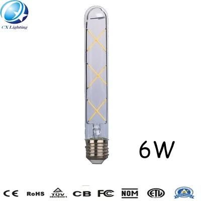 T28 6W Frosted Milky Amber Clear Glass LED Filament Bulb