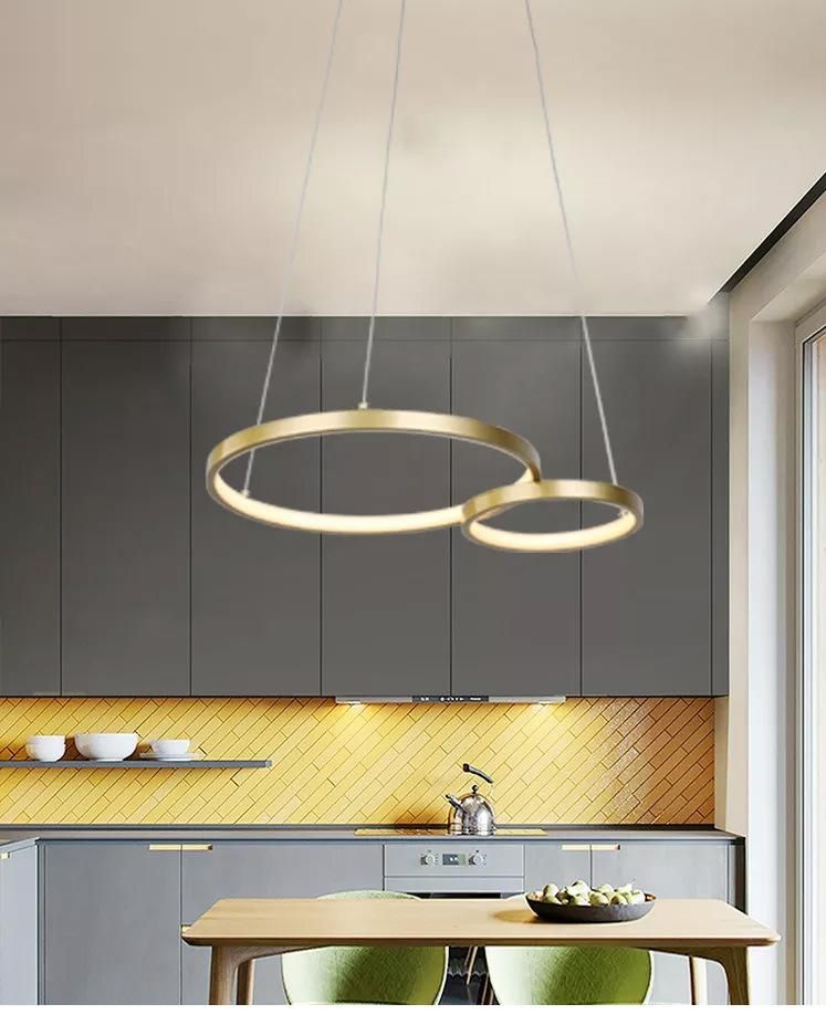 Industrial Nordic Big Large Industrial for Kitchen Hanging Chandelier Round Modern LED Pendant Light