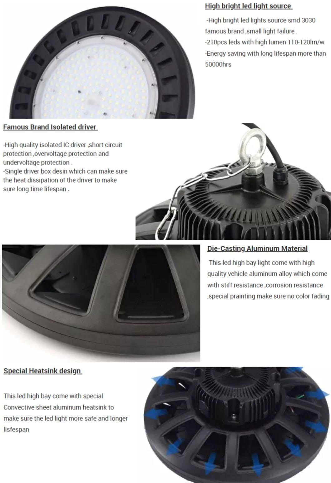 New Design 0-10 Dimmable Dali Waterproof LED High Bay Light for Wareshouse Lighting