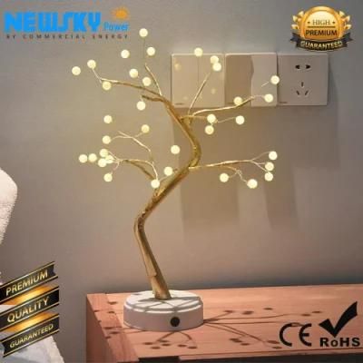 Newsky Power Battery Powered or USB Tabletop Bonsai Tree Lamp for Christmas Wedding Holiday Lighting