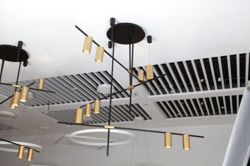Masivel Lighting Modern Brass Cylinder Kitchen LED Pendant Light Indoor Chandelier Lighting