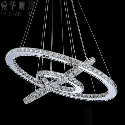 Tpstar Lighting Home Decoration LED Modern Luxury Crystal Glass Large Ceiling Pendant Pendant Hotel Light Chandelier