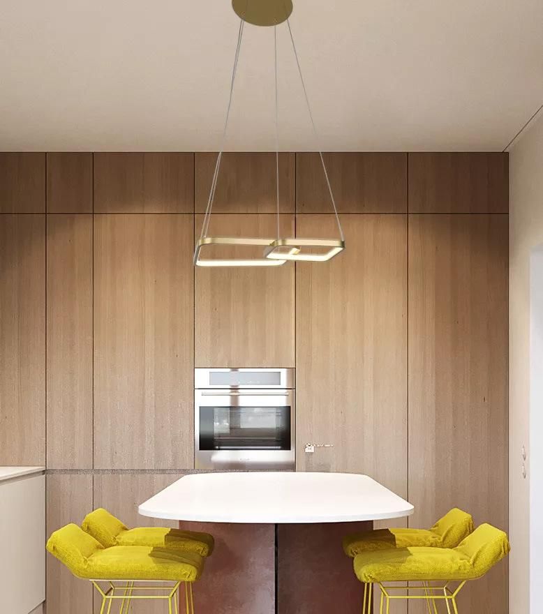 Modern Simple Square Home Office Ceiling Art Decor LED 16W Chandeliers Pendant Light