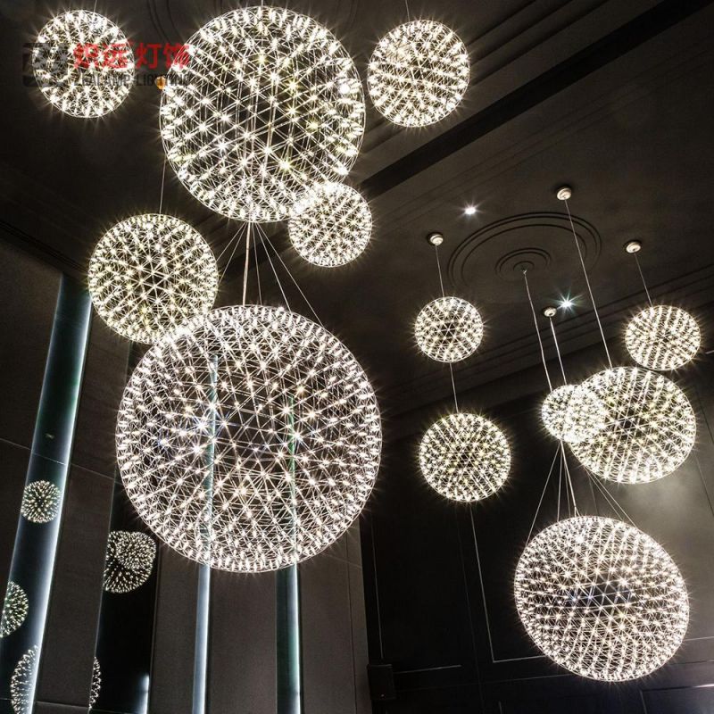 Modern Nordic Creative Stainless Steel Pendant Light Fireworks Ball Pendant Lamp