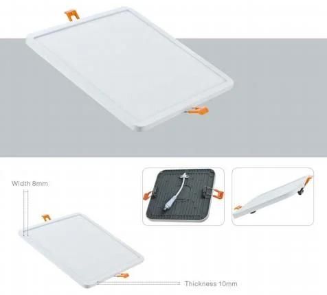 Hot Sale CE/RoHS Narrow Slim Edge Round/Square Recessed LED Panellight Ceiling Lamp Downlight Panel Light
