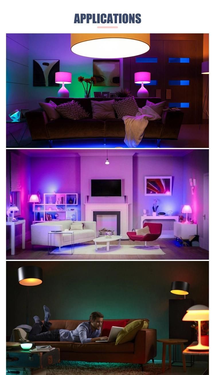 Multiple RGB Colors Dimmable 9W Br30 Smart Bulb for Bars