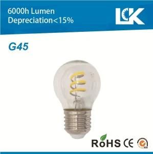 4W G45 E27 New Dimmable Spiral Filament Global Bulb LED Light