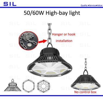 Hot Sales Cheap LED High Bay Light 50watt 50W 60W 100W 150W 200W Sports Hall Light Lifting Light 50W LED High Bay Light