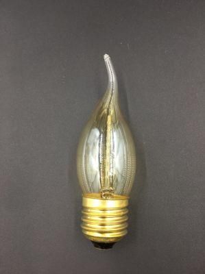 C35t 4W Edison Decorative Antique LED Filament Flame Bulb with Cool Warm Day Light E27 E14 B22 B15