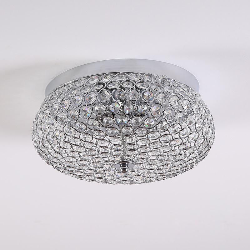 Factory Wholesale Bedroom Lights Corridor Aisle Hall Balcony Modern Round Crystal Ceiling Lamps