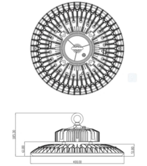 150W 200W UFO LED High Bay Light Replacing 400W HID Workshop Lighting