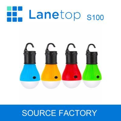 Emergency Colorful Hanging LED Camping Tent Bulb Fishing Lantern with Hook