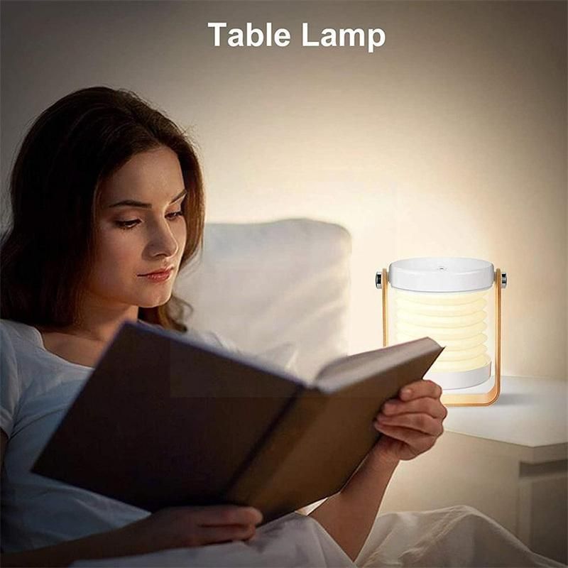 Dropshipping Portable Multifunctional Foldable Lantern Lamp with Wooden Handle