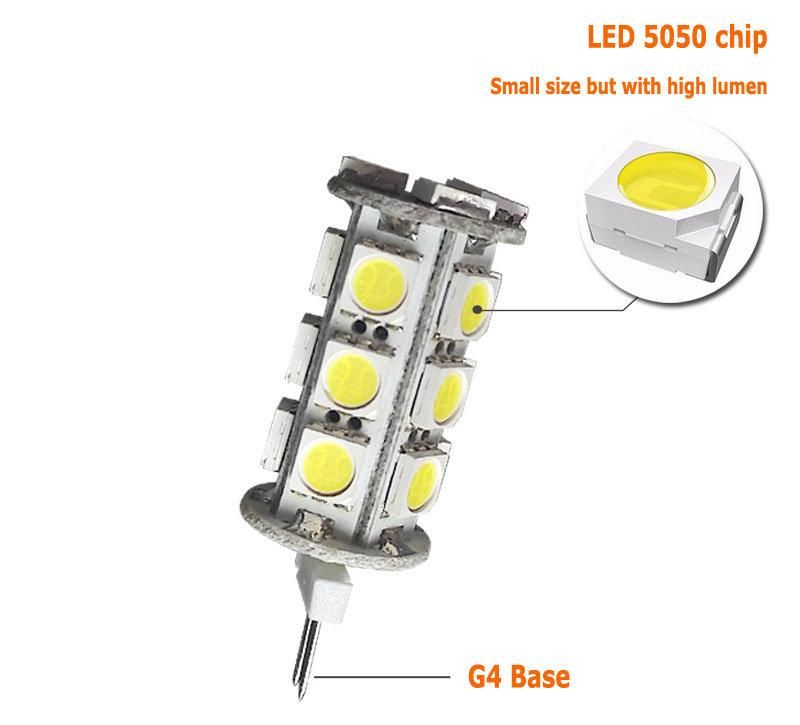 G4 Bi Pin LED Bulb 5050SMD 3W Replace 30W Halogen Bulb