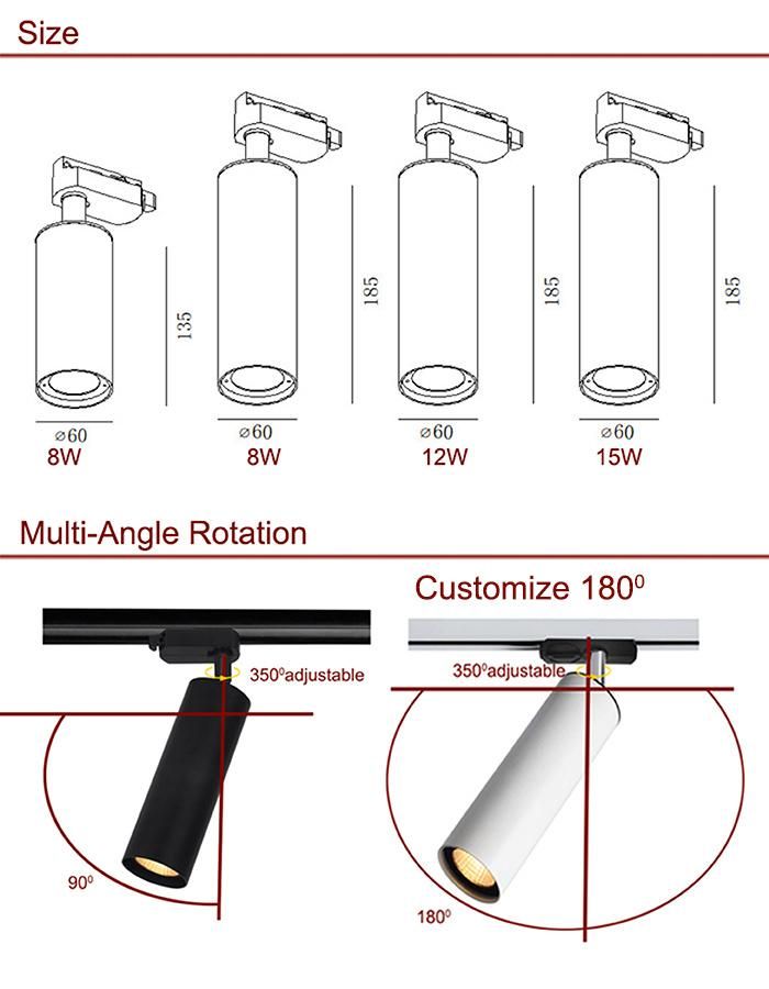 Commercial Designer Bar Vintage Circular 2 Wire Rail LED Bar Track Lighting Fitting for Sale